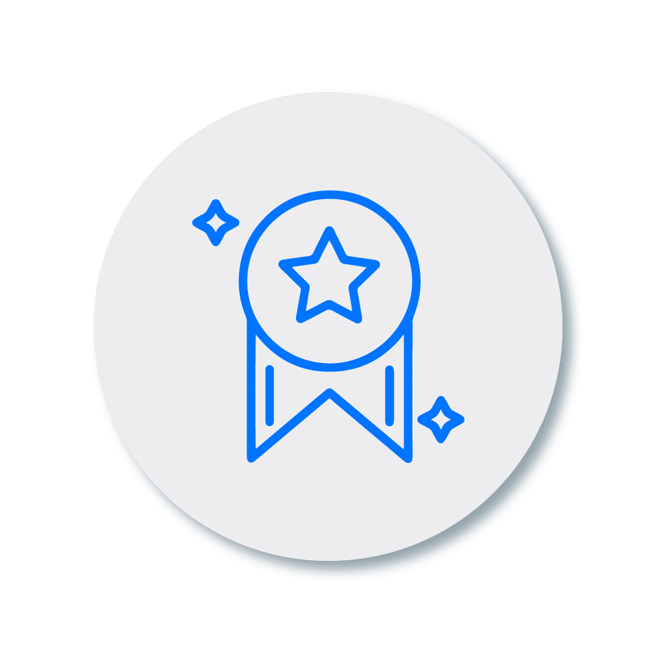 A star medal icon portraying the Superior Aesthetics of Nibav Home Lifts